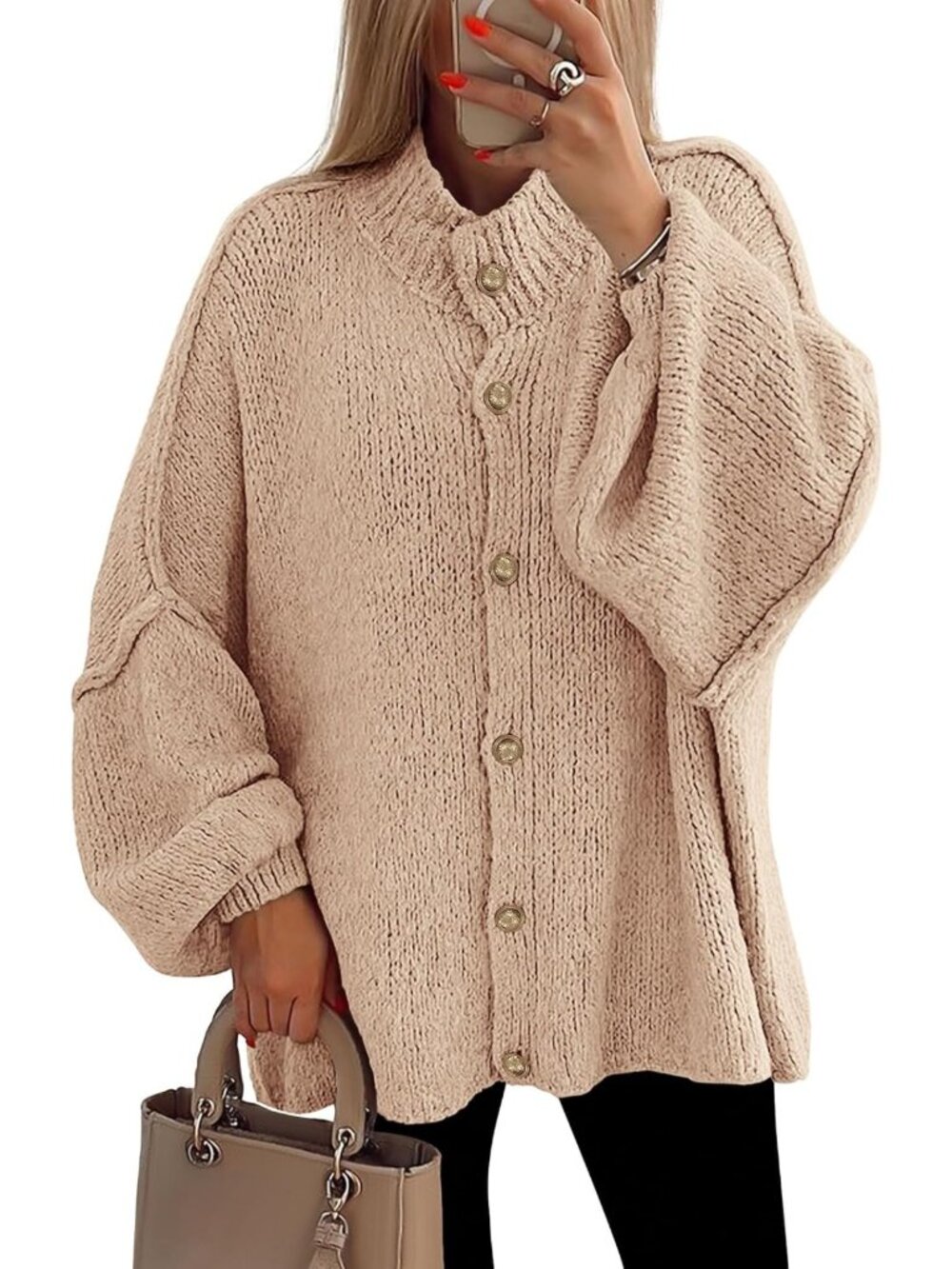 Cozy Oversized Chunky Cardigan Sweater for Women - Perfect Fall Layering Piece